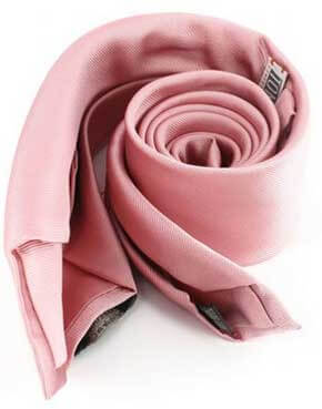 cravate rose en pure soie